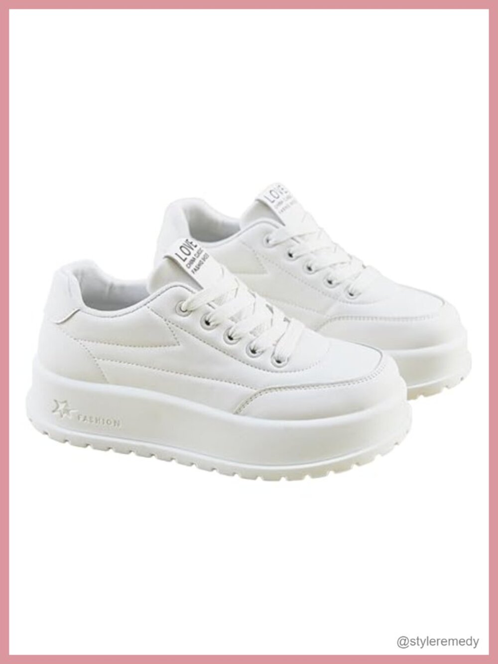 Y2K Chunky Platform Sneakers Women's Thick Sole Lace-Up Casual Walking Shoes